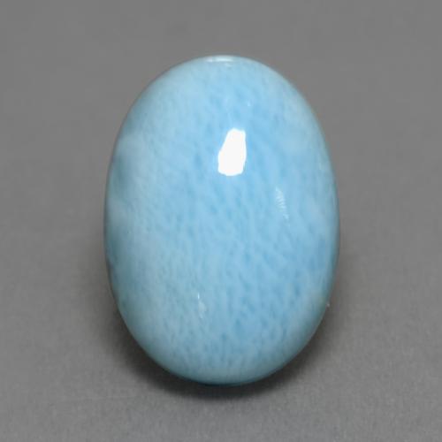 6.83 ct Blue Larimar Gemstone, Larimar Gem in Oval Cabochon Shape for Sale.