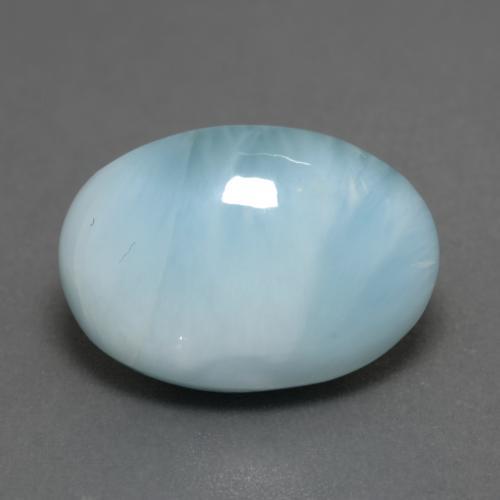7.85 ct Blue Larimar Stone, Natural Larimar in Oval Cabochon Shape for Sale