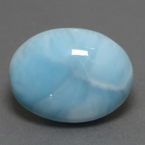 8.52 ct Blue Larimar Stone, Natural Larimar in Oval Cabochon Shape for Sale