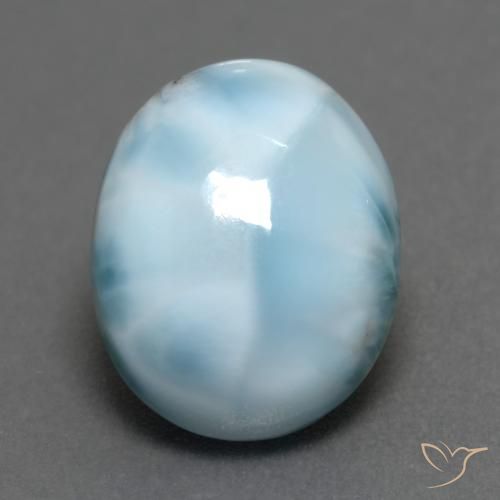 5.08 ct Oval Larimar, 12.1 x 9.9 mm From the Dominican Republic, Photo A