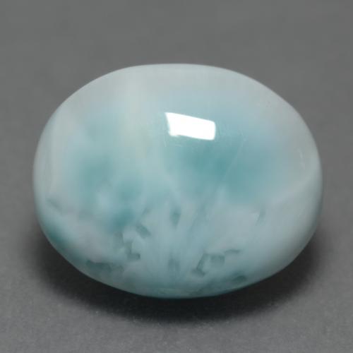 Light Blue Larimar Gem - 4.7ct Oval Cabochon (ID: 542557)