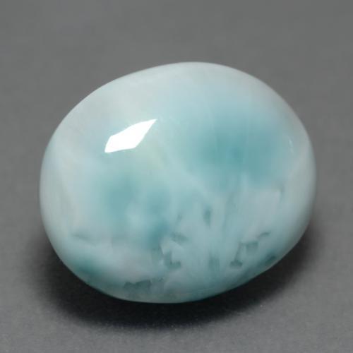4.69 ct Blue Larimar Stone, Natural Larimar in Oval Cabochon Shape for Sale