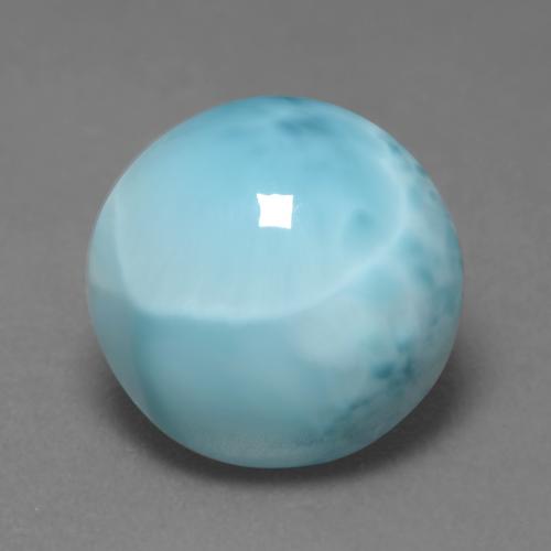 Azzurro Larimar Gem - 6ct Cabochon rotondo (ID: 542994)