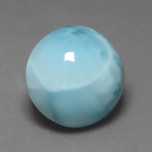 6.04 ct Blue Larimar Stone, Natural Larimar in Round Cabochon Shape for Sale