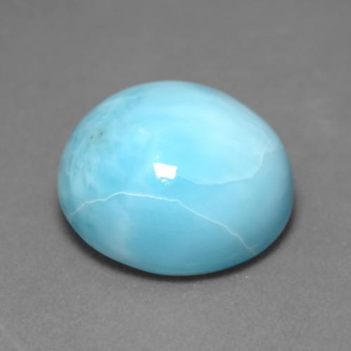 Loose 7.48 ct Round Blue Larimar Gemstone for Sale, 12.1 mm GemSelect