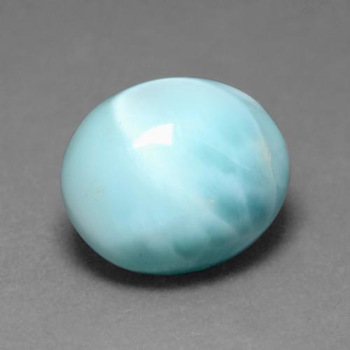 4.48 ct Blue Larimar Stone, Natural Larimar in Oval Cabochon Shape for Sale