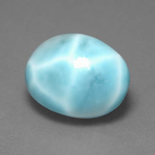 4.55 ct Blue Larimar Stone, Natural Larimar in Oval Cabochon Shape for Sale