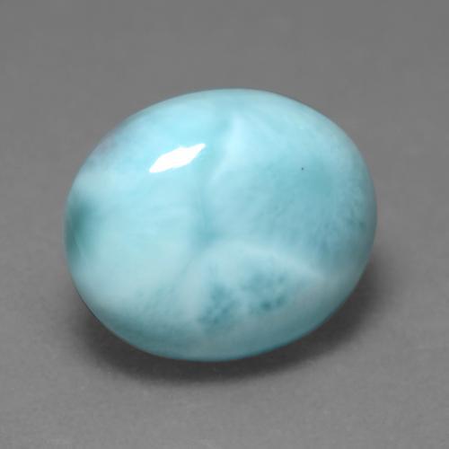 4.62 ct Blue Larimar Stone, Natural Larimar in Oval Cabochon Shape for Sale