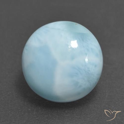 3.26ct Natural Light Blue Larimar, Round, Opaque