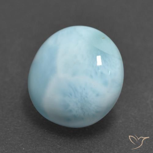 3.26 ct Blue Larimar Stone, Natural Larimar in Round Cabochon Shape for Sale
