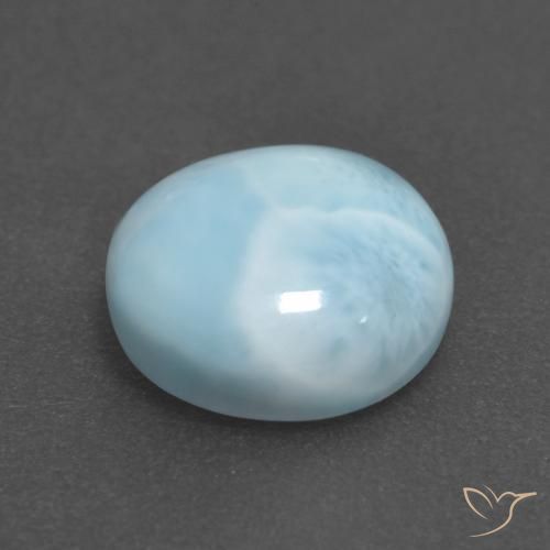 Larimar Gemstone in 9.5 mm (calibrated) Size for Sale, Larimar Stone in Light Blue Color