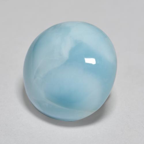 3.47 ct Blue Larimar Stone, Natural Larimar in Round Cabochon Shape for Sale