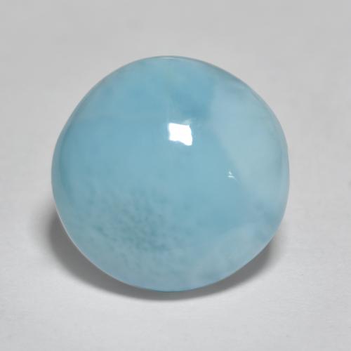 Himmerlblau Larimar Edelstein - 3.2ct Rund Cabochon (ID: 558997)