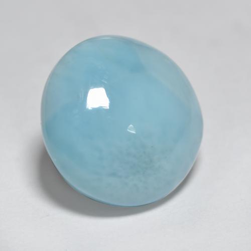 3.19 ct Blue Larimar Stone, Natural Larimar in Round Cabochon Shape for Sale