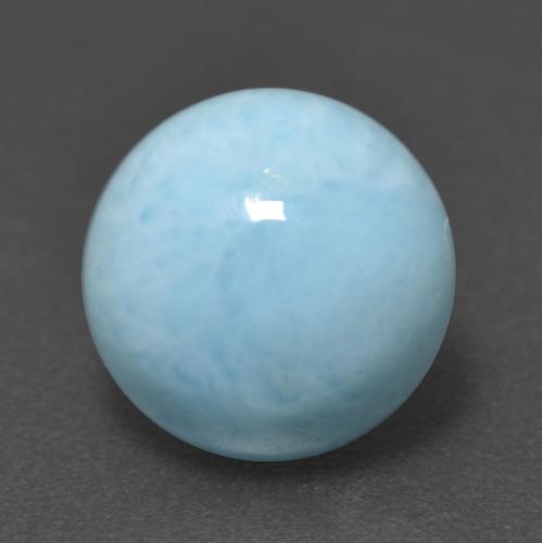 3.28 ct Blue Larimar Gemstone, Larimar Gem in Round Cabochon Shape for Sale.