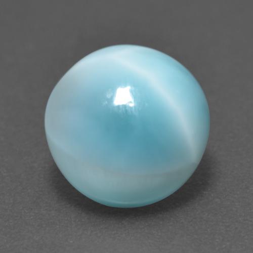 3.35 ct Blue Larimar Gemstone, Larimar Gem in Round Cabochon Shape for Sale.
