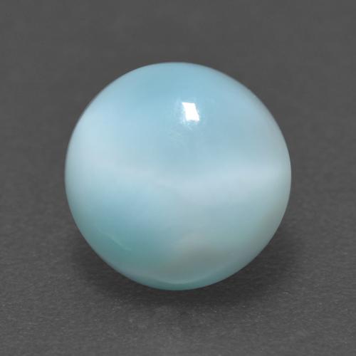 Light Greenish Blue Larimar Gem - 1.8ct Round Cabochon (ID: 559336)