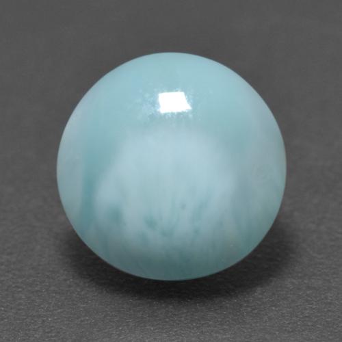 Sea Foam Blue Ларимар Камень - 2.6ct Круглый Кабошон (ID: 559341)