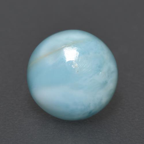1.43 ct Blue Larimar Gemstone, Larimar Gem in Round Cabochon Shape for Sale.
