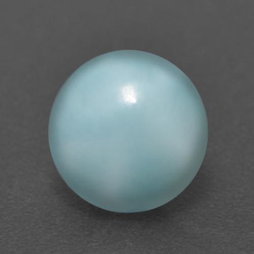 Light Greenish Blue Ларимар Камень - 2.6ct Круглый Кабошон (ID: 559481)