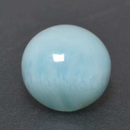 Azul claro Larimar Gema - 2.9ct Cabujón Redondo (ID: 559482)