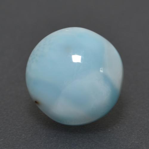 Light Greenish Blue Larimar Gem - 3.7ct Cabochon rotondo (ID: 559487)