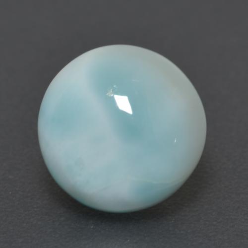 Sea Foam Blue Ларимар Камень - 3.1ct Круглый Кабошон (ID: 559488)