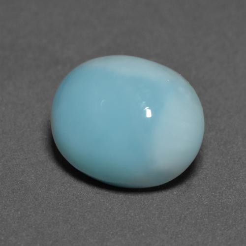 4.30 ct Turquoise Larimar Stone, Natural Larimar in Oval Cabochon Shape for Sale