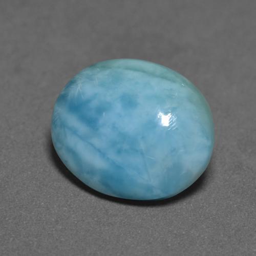 3.40 ct Turquoise Larimar Stone, Natural Larimar in Oval Cabochon Shape for Sale