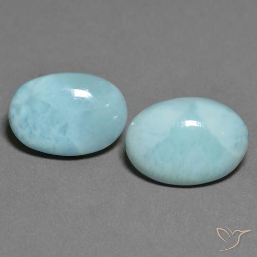 11.06 ct Oval Larimar, 14.3 x 10 mm From the Dominican Republic, Photo A