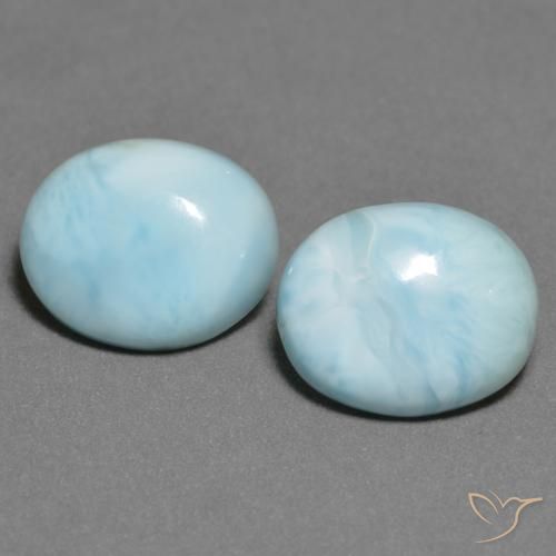 6.18 ct Oval Larimar, 11 x 9 mm From the Dominican Republic, Photo A