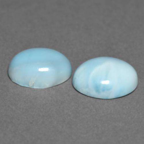 Larimar Gemstones in 11 x 9 mm (calibrated) Size for Sale, Larimar Stones in Light Blue Green Color
