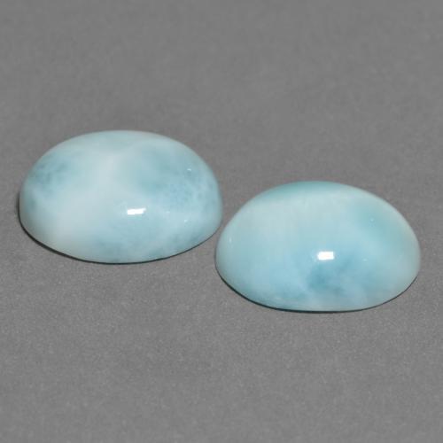 Larimar Gemstones in 11 x 9 mm (calibrated) Size for Sale, Larimar Stones in Light Sky Blue Color
