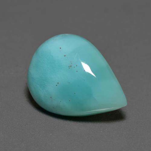 6.51 ct Turquoise Larimar Stone, Natural Larimar in Pear Cabochon Shape for Sale