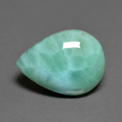 6.79 ct Turquoise Larimar Stone, Natural Larimar in Pear Cabochon Shape for Sale