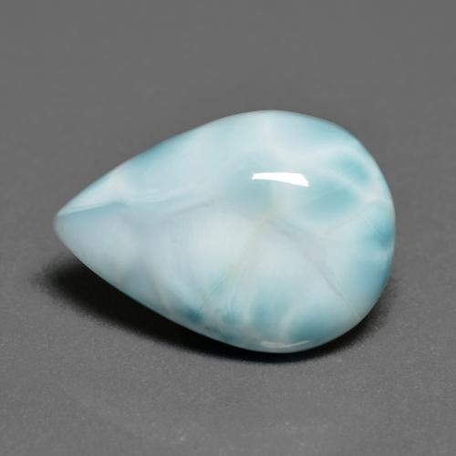 6.24 ct Turquoise Larimar Gemstone, Larimar Gem in Pear Cabochon Shape for Sale.