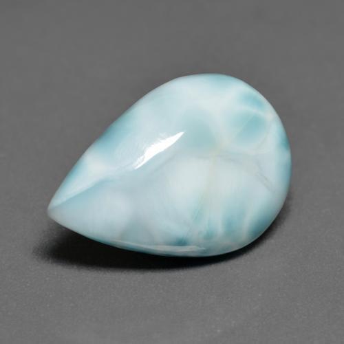 6.24 ct Turquoise Larimar Stone, Natural Larimar in Pear Cabochon Shape for Sale