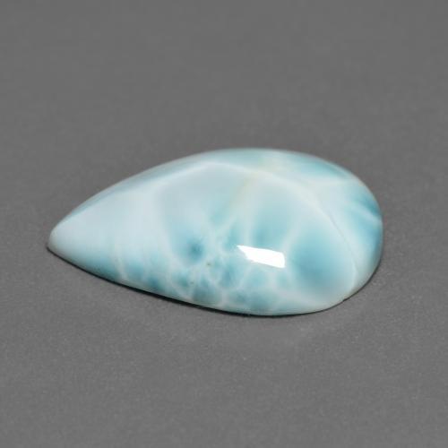 Larimar Gemstone in 17.2 x 12.1 mm Size for Sale, Larimar Stone in Light Greenish Blue Color