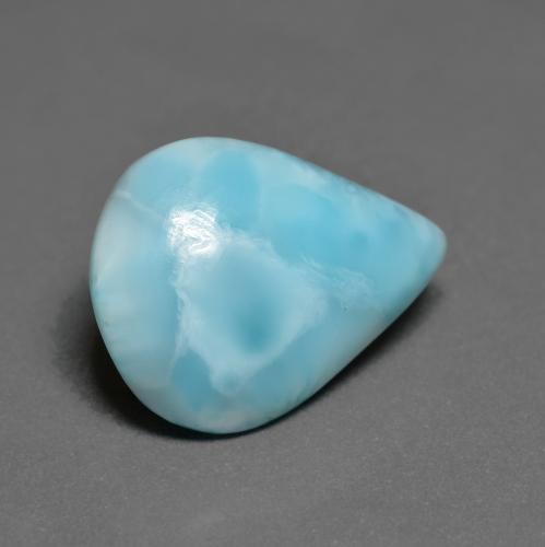 5.88 ct Turquoise Larimar Stone, Natural Larimar in Pear Cabochon Shape for Sale