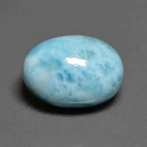 Light Blue Green Larimar Gem - 8ct Oval Cabochon (ID: 597043)