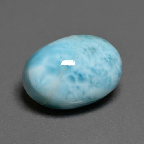 8 carat Oval 14.1x10.1 mm Turquoise Larimar Gemstone