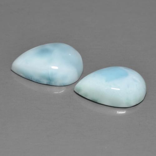 Larimar Gemstones in 12 x 8 mm (calibrated) Size for Sale, Larimar Stones in Greyish Blue Color