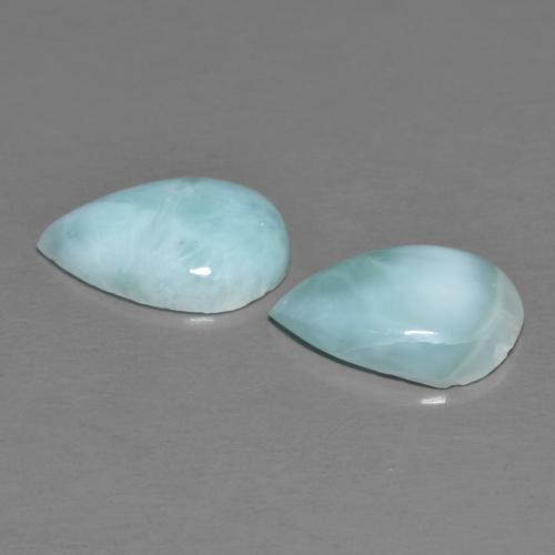 Larimar Gemstones in 12 x 8 mm (calibrated) Size for Sale, Larimar Stones in Light Sky Blue Color