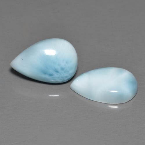 4.60 ctw Blue Larimar Stones, Natural Larimar in Pear Cabochon Shape for Sale