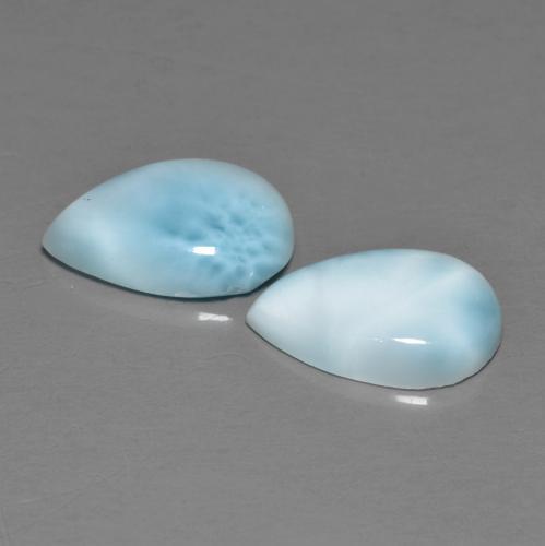 Larimar Gemstones in 12 x 8 mm (calibrated) Size for Sale, Larimar Stones in Light Sky Blue Color
