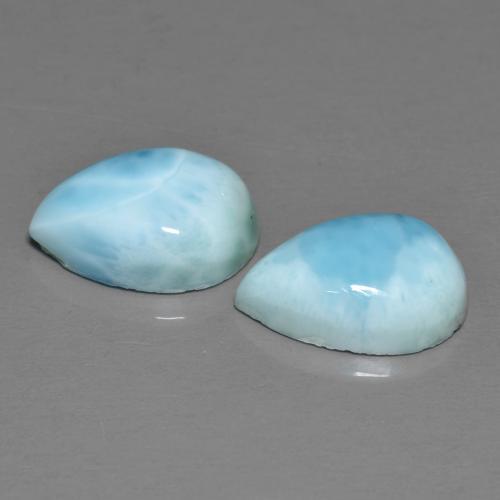 Larimar Gemstones in 12 x 8 mm (calibrated) Size for Sale, Larimar Stones in Medium Blue Color