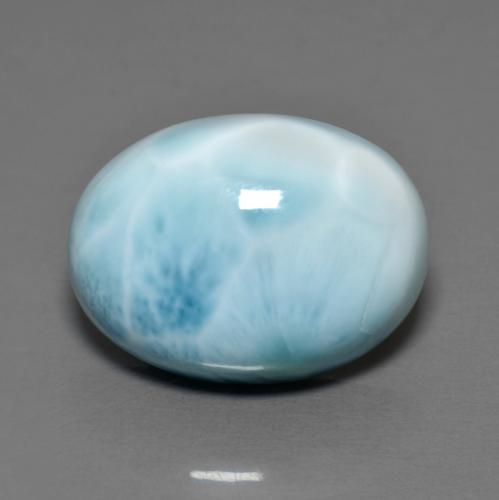 Light Blue Larimar Gem - 8ct Oval Cabochon (ID: 611713)