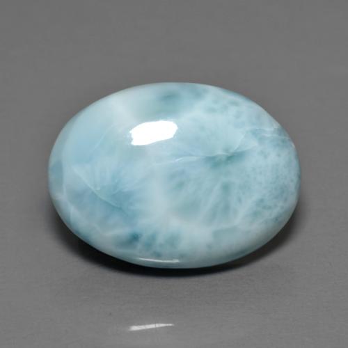 6.89 ct Blue Larimar Stone, Natural Larimar in Oval Cabochon Shape for Sale