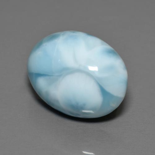8.09 ct Blue Larimar Stone, Natural Larimar in Oval Cabochon Shape for Sale
