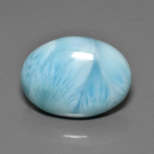 7.14 ct Blue Larimar Stone, Natural Larimar in Oval Cabochon Shape for Sale